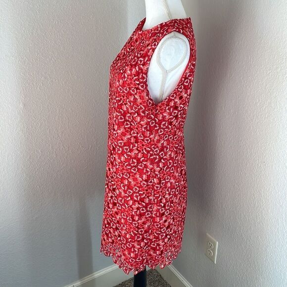 Alice
+ Olivia Clyde red lace shift dress women’s size 10 - Picture 3 of 7